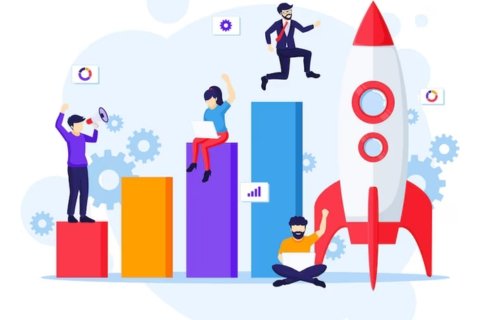 a group of people sitting on a rocket