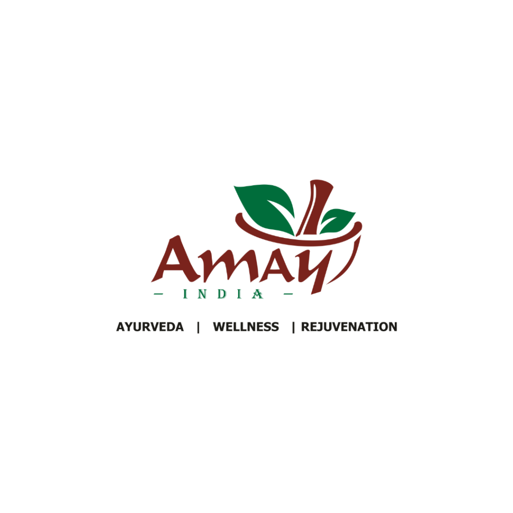Amay India logo showcasing a blend of modern and traditional elements, symbolizing heritage