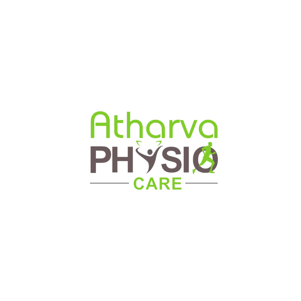 Logo for Atharva Physio Care: A stylized image featuring the name "Atharva Physio Care" in bold, modern typography with a subtle wave-like design.